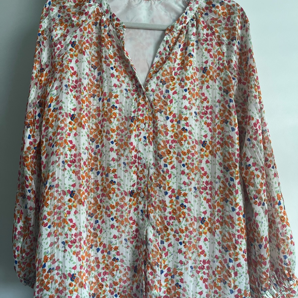 Vibrant Flowered Top